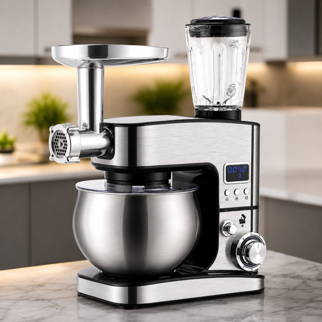 Кухонний комбайн з тістомісом 4500Вт Top Kitchen універсальний кухонний комбайн  3в1