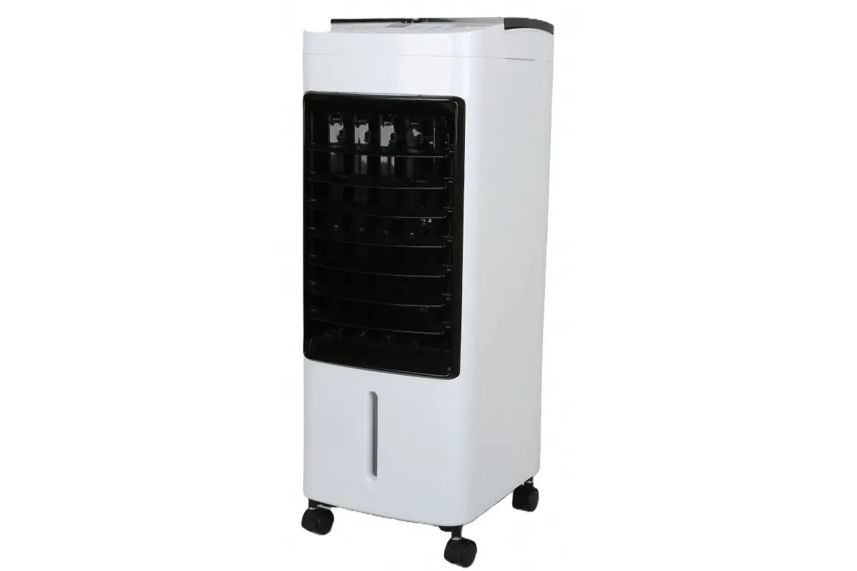 Охолоджувач повітря Germatic DH23-01A, (120W, сенсорні кнопки, пульт, екран, колеса, автообіг, ємність - 5,5л, 2 контейнери для льоду)