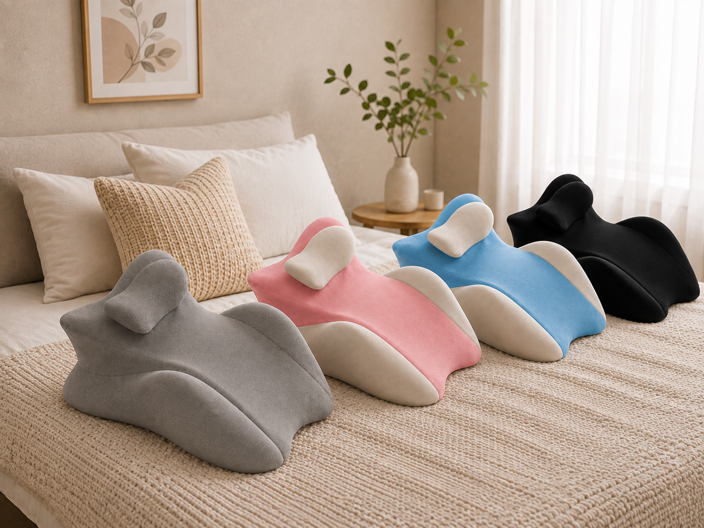 Подушка ортопедична pillow-06 / Подушка клиноподібна для сну з поліестеру / Ортопедична подушка для підтримки тіла Relax Pillow