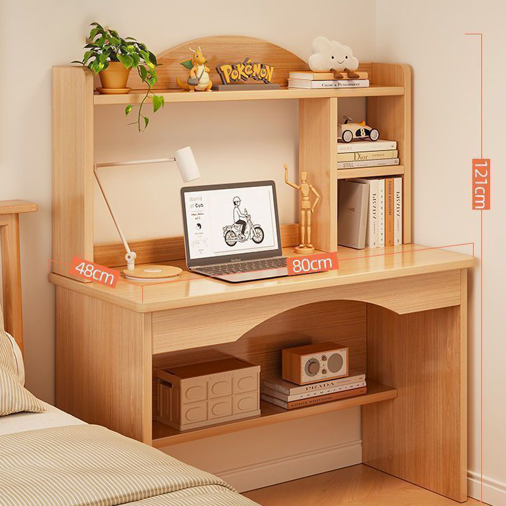 Стіл письмовий QW-G257CΩ / Сучасний стіл з полицями / Стіл письмовий для роботи та навчання 100х121х48см Коричневий